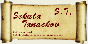 Sekula Tanackov vizit kartica